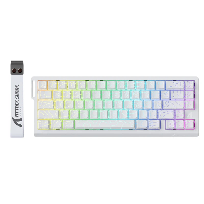Attack Shark X68 HE Gaming Toetsenbord, Hall Effect, Compact 66 Toetsen