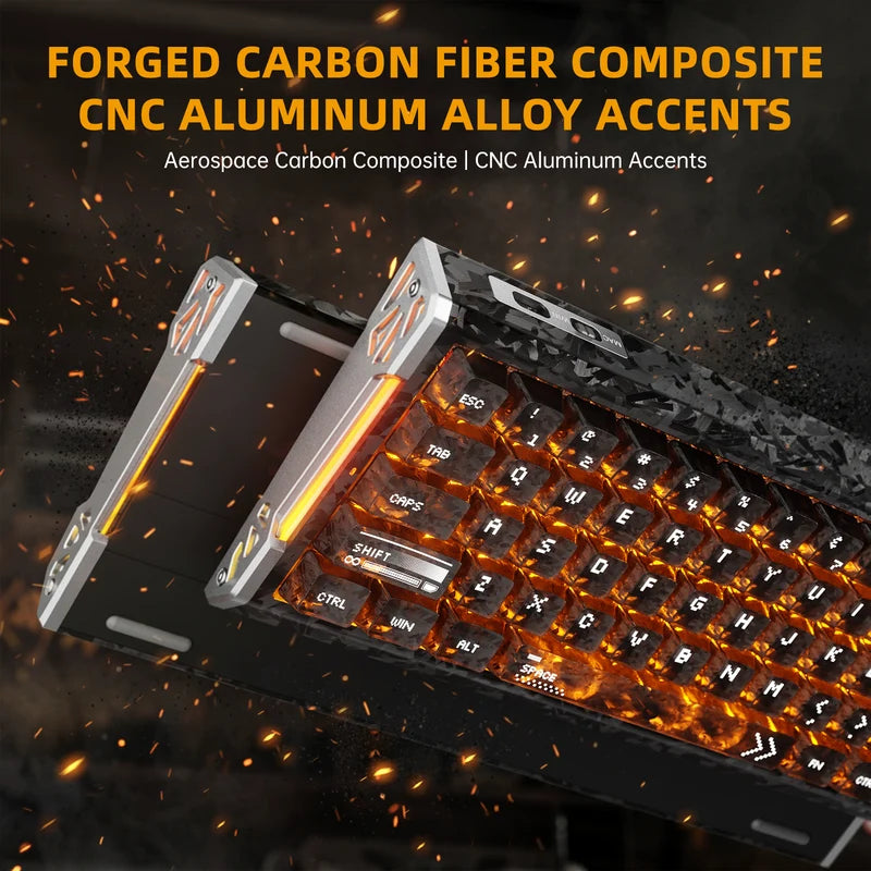 Attack Shark R68 HE Gaming Toetsenbord, Hall Effect, Carbon Fiber, 8K Polling