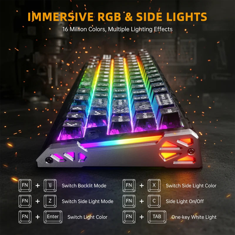 Attack Shark R68 HE Gaming Toetsenbord, Hall Effect, Carbon Fiber, 8K Polling