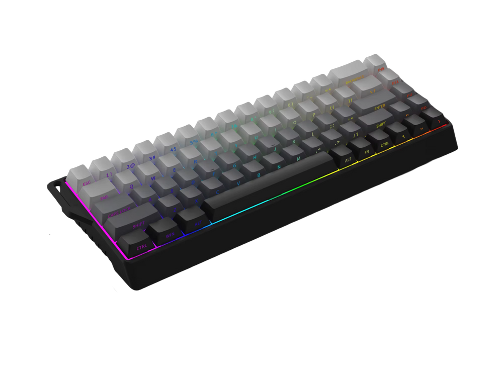 Amply K68 Draadloos Mechanisch Gaming Toetsenbord, 68 Toetsen 65%, Hot-Swap, RGB, Draadloos
