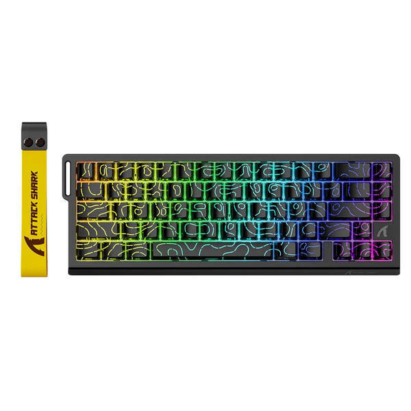 Attack Shark X68 HE Gaming Toetsenbord, Hall Effect, Compact 66 Toetsen
