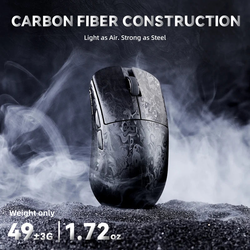 Attack Shark R11 Ultra Draadloze Gaming Muis, Carbon Fiber, 49g