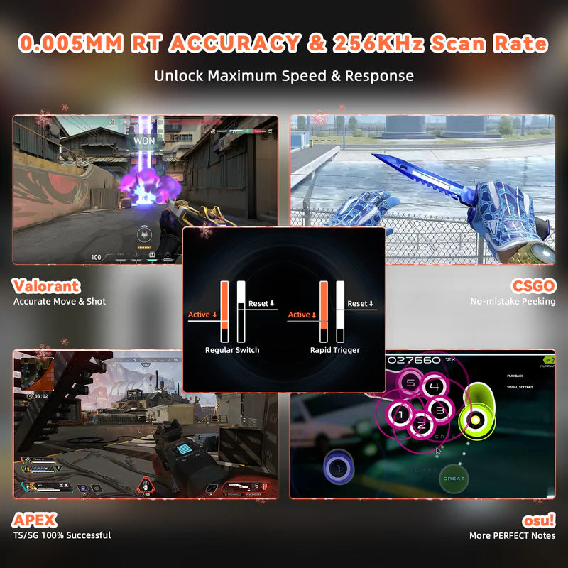 Attack Shark R82 HE Gaming Toetsenbord, Hall Effect, 75% 80 Toetsen, 8K Polling