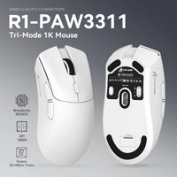 Attack Shark R1 Draadloze Gaming Muis, 59g, 2.4G en Bluetooth 5.2