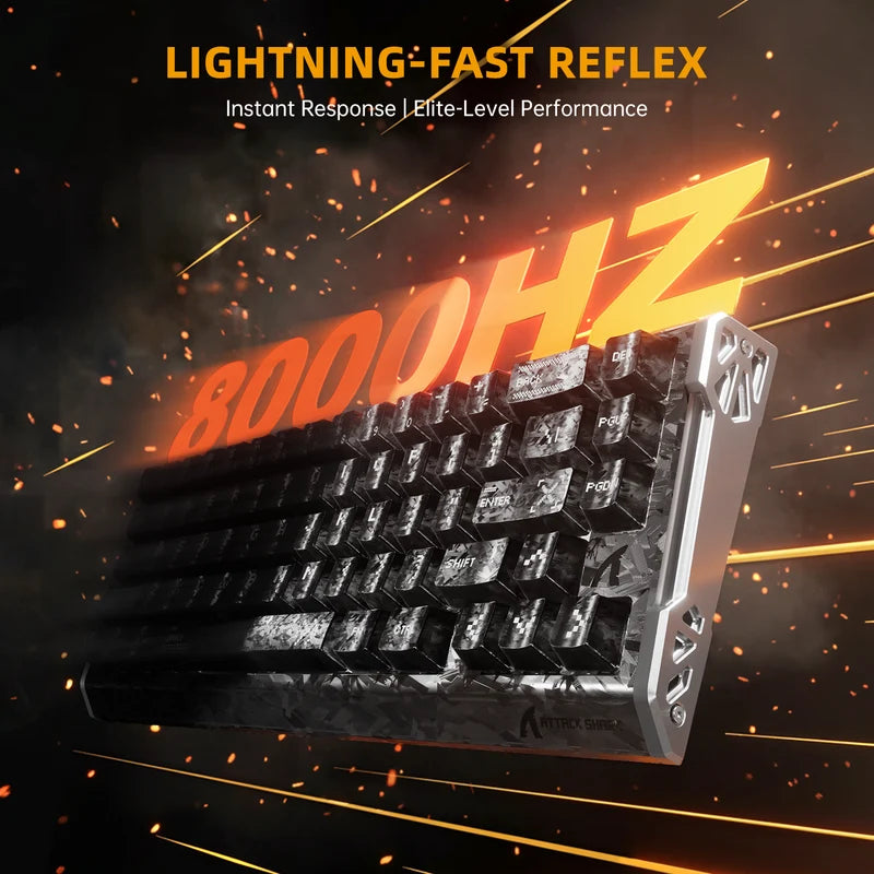 Attack Shark R68 HE Gaming Toetsenbord, Hall Effect, Carbon Fiber, 8K Polling