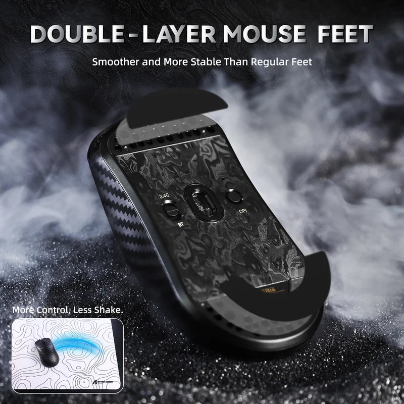 Attack Shark R11 Ultra Draadloze Gaming Muis, Carbon Fiber, 49g
