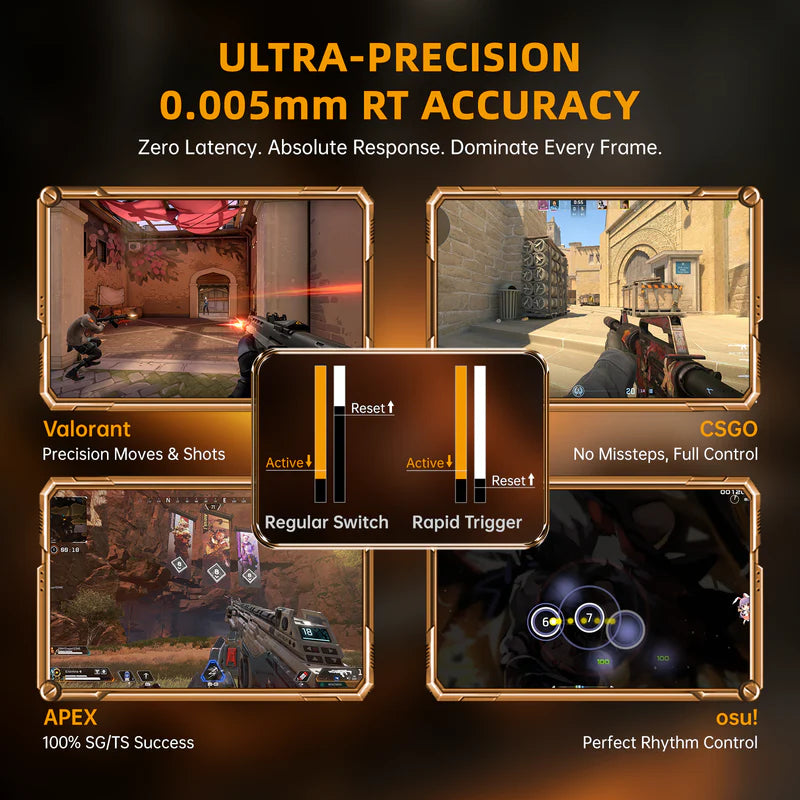 Attack Shark R68 HE Gaming Toetsenbord, Hall Effect, Carbon Fiber, 8K Polling