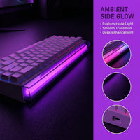 JEDEL Mechanisch Gaming Toetsenbord, 68 Toetsen 65%, Hot-Swap Rode Switches, RGB, USB-C