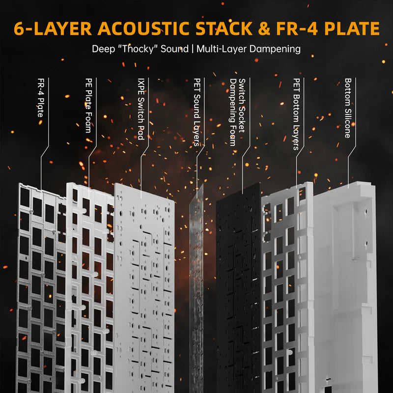 Attack Shark R68 HE Gaming Toetsenbord, Hall Effect, Carbon Fiber, 8K Polling