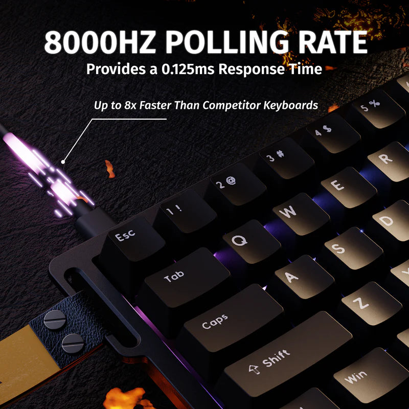 Attack Shark X68 HE Gaming Toetsenbord, Hall Effect, Compact 66 Toetsen