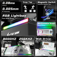 Attack Shark R85 HE Gaming Toetsenbord, Hall Effect, Rapid Trigger, RGB