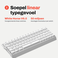 Amply K68 Draadloos Mechanisch Gaming Toetsenbord, 68 Toetsen 65%, Hot-Swap, RGB, Draadloos