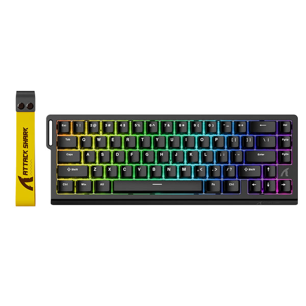 Attack Shark X68 HE Gaming Toetsenbord, Hall Effect, Compact 66 Toetsen